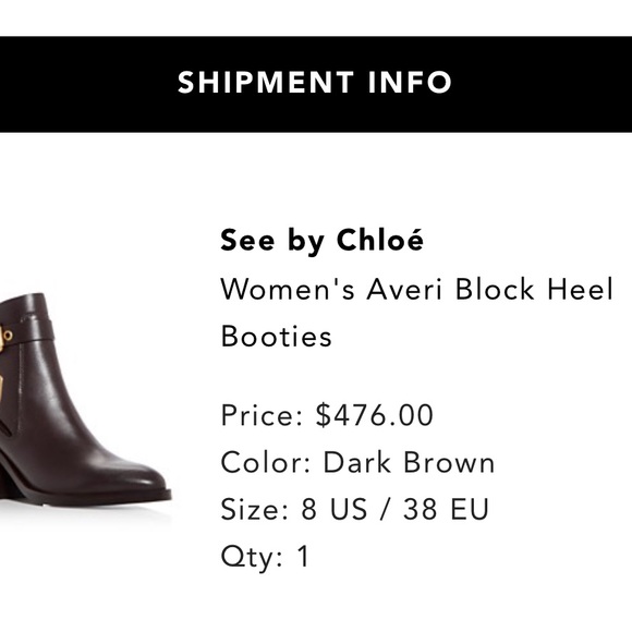 See by Chloé Women's Averi Block Heel Booties- Worn Twice - Picture 7 of 9